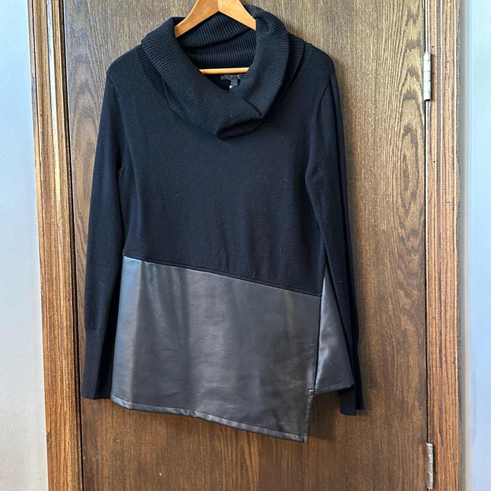 Donna Karen Black cowl neck sweater